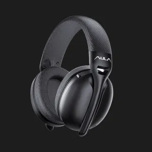 Гарнітура дротова AULA S6 wireless headset - 3 in 1, wired, 2.4G wireless, Bluetooth (Black)