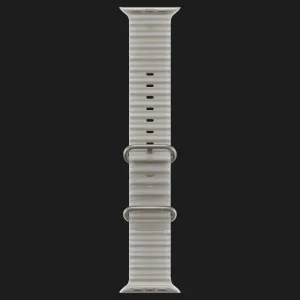 Apple Watch Ultra 4 GPS + LTE 49mm Natural Titanium Case with Translucent Gray Ocean Band (MJAD4)