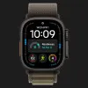 б/у Apple Watch Ultra 4 GPS + LTE, 49mm Black Titanium Case with Dark Olive Alpine Loop - Small (MJCT4+MKDW4) (Як Новий)