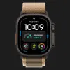 Apple Watch Ultra 4 GPS + LTE, 49mm Black Titanium Case with Desert Alpine Loop - Medium (MJCT4+MKF44)