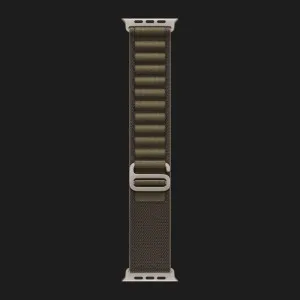 Apple Watch Ultra 4 GPS + LTE, 49mm Natural Titanium Case with Dark Olive Alpine Loop - Medium (MJCR4+MK7A4)