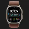 б/у Apple Watch Ultra 4 GPS + LTE, 49mm Natural Titanium Case with Burgundy Alpine Loop - Medium (MJCR4+MK7E4) (Хороший стан)