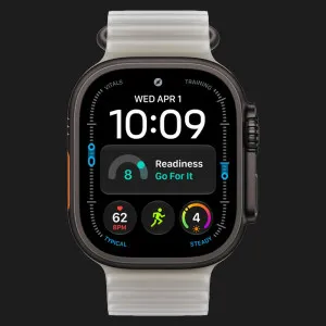 б/у Apple Watch Ultra 4 GPS + LTE, 49mm Black Titanium Case with Translucent Gray Ocean Band (MJCT4+MKAQ4) (Как Новый)
