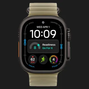 Apple Watch Ultra 4 GPS + LTE, 49mm Black Titanium Case with Translucent Kelp Ocean Band (MJCT4+MKAV4)