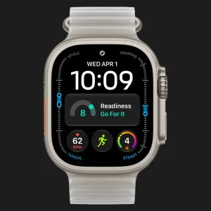 б/у Apple Watch Ultra 4 GPS + LTE 49mm Natural Titanium Case with Translucent Gray Ocean Band (MJAD4) (Как Новый)