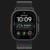 Apple Watch Ultra 4 GPS + LTE 49mm Black Titanium Case with Black Titanium Milanese Loop - Medium (MJAV4)