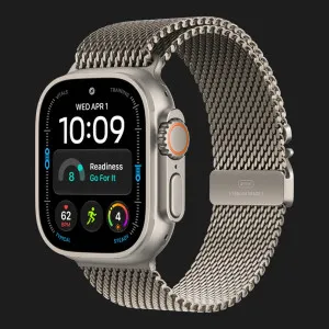 б/у Apple Watch Ultra 4 GPS + LTE 49mm Natural Titanium Case with Natural Titanium Milanese Loop - Medium (MJA94) (Как Новый)