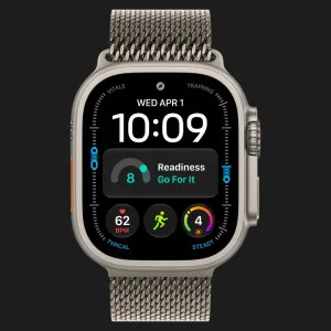 б/у Apple Watch Ultra 4 GPS + LTE 49mm Natural Titanium Case with Natural Titanium Milanese Loop - Medium (MJA94) (Как Новый)