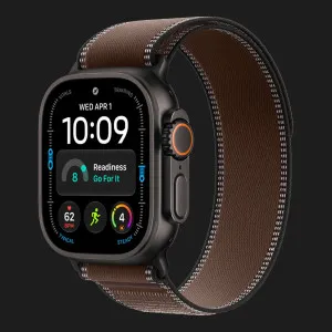 Apple Watch Ultra 4 GPS + LTE, 49mm Black Titanium Case with Dark Umber Trail Loop - S/M (MJCT4+MKAA4)