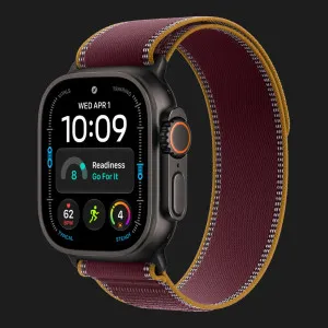 Apple Watch Ultra 4 GPS + LTE 49mm Black Titanium Case with Burgundy Trail Loop - M/L (MJC44)