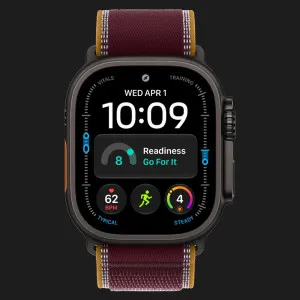 б/у Apple Watch Ultra 4 GPS + LTE 49mm Black Titanium Case with Burgundy Trail Loop - M/L (MJC44) (Как Новый)
