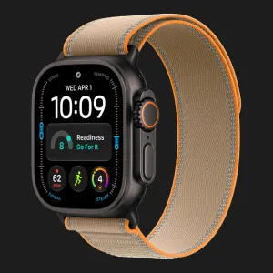 Apple Watch Ultra 4 GPS + LTE, 49mm Black Titanium Case with Sand Trail Loop - S/M (MJCT4+MKAH4)