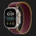 б/у Apple Watch Ultra 4 GPS + LTE, 49mm Natural Titanium Case with Burgundy Trail Loop - M/L (MJCR4+MK8H4) (Як Новий)