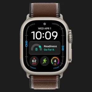 б/у Apple Watch Ultra 4 GPS + LTE, 49mm Natural Titanium Case with Dark Umber Trail Loop - M/L (MJCR4+MK8K4) (Хороший стан)