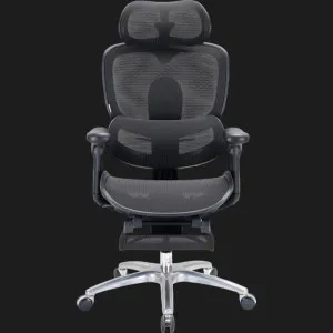Кресло Sihoo C300 LITE V2 (Black) + подставка для ног (C300-LITE-V2-B101-JT) в Берегово