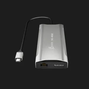 Адаптер J5create USB-C 9-in-1 (2xUSB 3.2+2xUSB-C PD+2xHDMI 4K+DP+SD/TF+RJ45) (Gray) в Полтаве