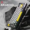 Клавіатура Ajazz AK680 V2 Ice Island Magnetic Switch (AK680-V2-I-BGY) (UA)