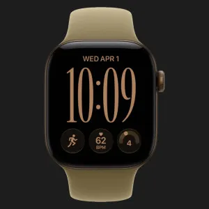 Apple Watch Series 12 GPS, 46mm Dark Bronze Aluminum Case with Olive Sport Band (S/M) (MJEQ4)