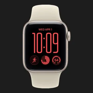 Apple Watch SE 3 GPS, 40mm Starlight Aluminum Case with Sand Sport Band (M/L) (2026)