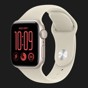 Apple Watch SE 3 GPS, 44mm Starlight Aluminum Case with Sand Sport Band (S/M) (2026)