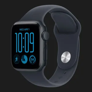Apple Watch SE 3 GPS, 40mm Midnight Aluminum Case with Navy Blue Sport Band (S/M) (2026)