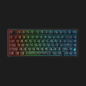 Клавиатура MCHOSE Jet 75 Hall Effect Kailh Magnetic God 8K USB-A RGB (Black Topographic) (HW-JET75-10)