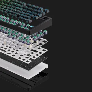 Клавиатура MCHOSE Jet 75 Hall Effect Kailh Magnetic God 8K USB-A RGB (Black Topographic) (HW-JET75-10)