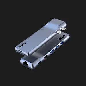 Хаб USB-C ArmorStandart for MacBook M-Series HD4K+LAN+PD+3USB+TF/SD (Gray) в Одессе