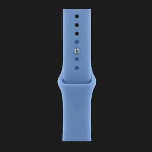 Apple Watch Series 12 GPS, 42mm Black Aluminum Case with Wildflower Blue Sport Band (S/M)
