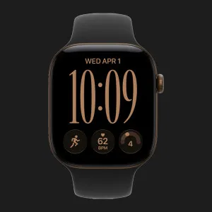 Apple Watch Series 12 GPS, 42mm Dark Bronze Aluminum Case with Black Sport Band (S/M)