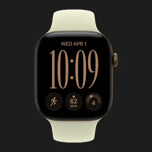 Apple Watch Series 12 GPS, 42mm Dark Bronze Aluminum Case with Pale Succulent Sport Band (S/M)