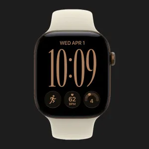 Apple Watch Series 12 GPS, 42mm Dark Bronze Aluminum Case with Sand Sport Band (S/M)