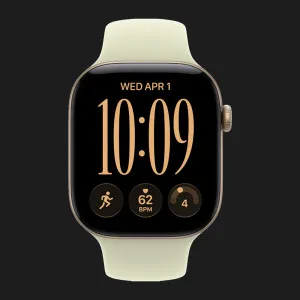 Apple Watch Series 12 GPS, 42mm Light Gold Aluminum Case with Pale Succulent Sport Band (S/M)