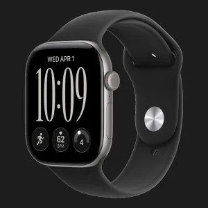 Apple Watch Series 12 GPS, 42mm Space Gray Aluminum Case with Black Sport Band (S/M)
