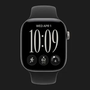 Apple Watch Series 12 GPS, 42mm Space Gray Aluminum Case with Black Sport Band (S/M)