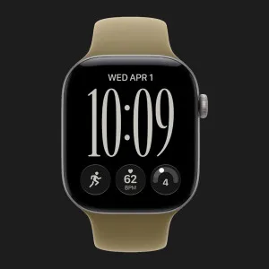 Apple Watch Series 12 GPS, 42mm Space Gray Aluminum Case with Olive Sport Band (S/M)
