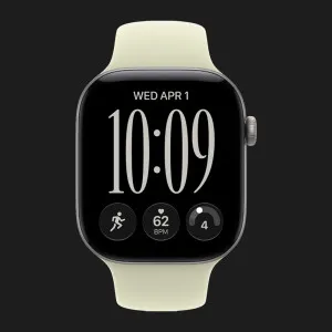 Apple Watch Series 12 GPS, 42mm Space Gray Aluminum Case with Pale Succulent Sport Band (S/M)