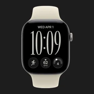 Apple Watch Series 12 GPS, 42mm Space Gray Aluminum Case with Sand Sport Band (S/M)