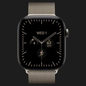 Apple Watch Series 12 GPS+LTE, 46mm Natural Titanium Case with Natural Milanese Loop (S/M)