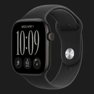 б/у Apple Watch Series 12 GPS, 46mm Black Aluminum Case with Black Sport Band (M/L) (MJEL4) (Як Новий)