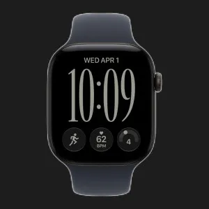 б/у Apple Watch Series 12 GPS, 42mm Black Aluminum Case with Navy Blue Sport Band (M/L) (Хороший стан)