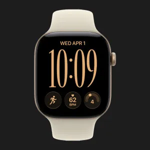 б/у Apple Watch Series 12 GPS, 46mm Light Gold Aluminum Case with Sand Sport Band (M/L) (Хороший стан)
