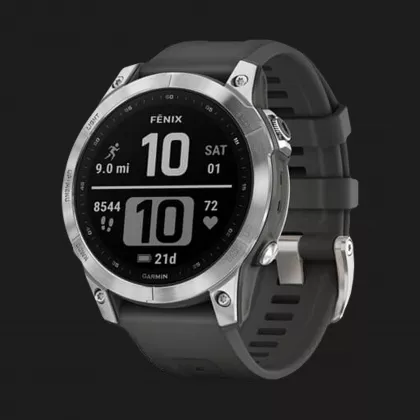 Garmin Fenix 7 Silver with Graphite Band