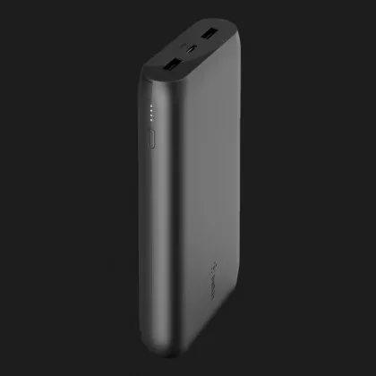 Портативный аккумулятор Power Bank Belkin 20000mAh, 15W, Dual USB-A, USB-C (Black)