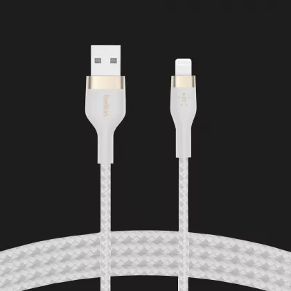Кабель Belkin Braided Silicone Lightning 1m (White)