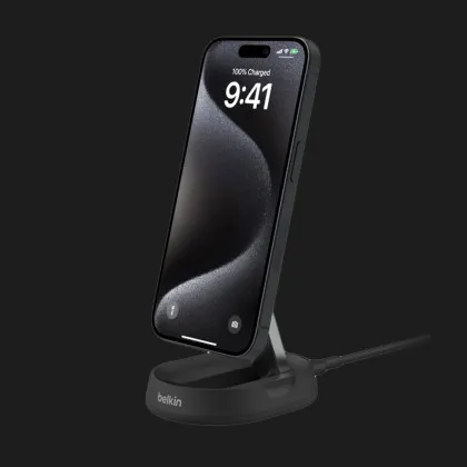 Беспроводная зарядка Belkin 15 Вт Magnetic Stand Qi2 (Black)