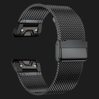 Ремешок Flat Milanese Strap для Garmin 26 mm (Black)