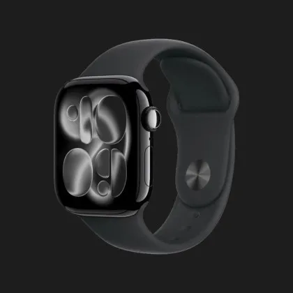 б/у Apple Watch Series 11 GPS 46mm Jet Black Aluminum Case with Black Sport Band - M/L (MEUX4)