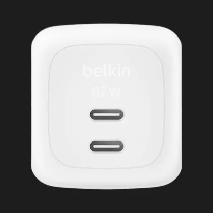Блок живлення Belkin Home Charger 67W 2хUSB-С GAN PD PPS (White)