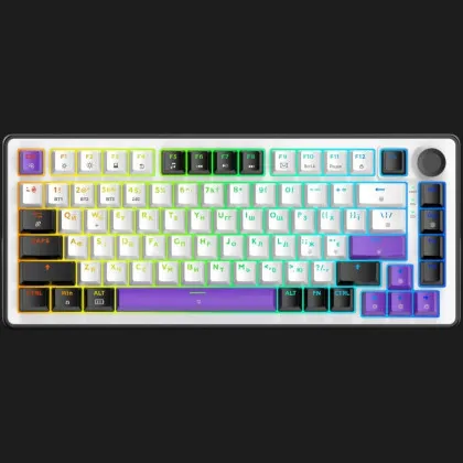 Клавиатура игровая HATOR Hellyberry HK75 (White/Violet) (HK75) (UA)